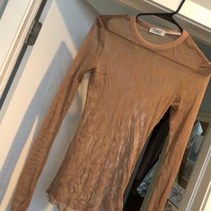Nude netted long sleeve perfect for layering